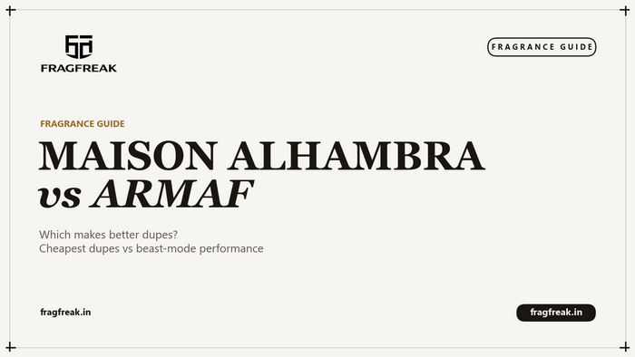 FragFreak cover, Maison Alhambra vs Armaf brands.