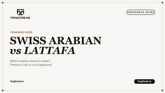 FragFreak cover, Swiss Arabian vs Lattafa brands.