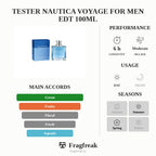 Tester Nautica Voyage For Men Edt 100Ml
