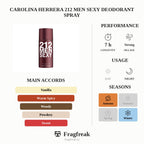 Carolina Herrera 212 Men Sexy Deodorant Spray