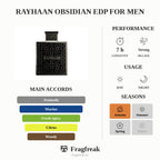 Rayhaan Obsidian Edp For Men
