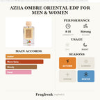 Azha Ombre Oriental EDP fragrance profile infographic