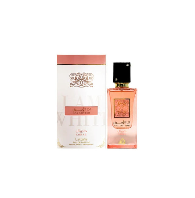 Lattafa Ana Abiyedh Coral EDP bottle