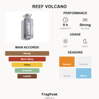 Reef Volcano EDP fragrance profile infographic